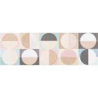 Керамическая плитка Cromatica Decor Circles Cold Brillo 25x75