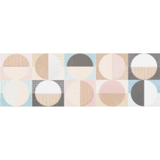 Керамическая плитка Cromatica Decor Circles Cold Brillo 25x75