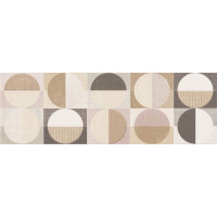 Керамическая плитка Cromatica Decor Circles Warm Brillo 25x75