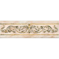 Керамическая плитка Ape Ceramica Impero Palmira Gold Piola Бордюр 9.2x31.6