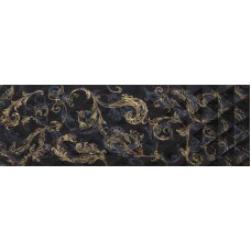 Керамическая плитка Atlantic Tiles Diamante Decor Diamante Negro Gold 29.5x90