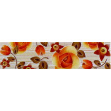 Керамическая плитка Azulejos Alcor SL FIRENZE 10x40 Cenefa Flora Orange
