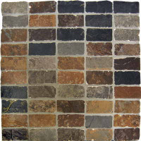 Керамическая плитка Casa Dolce Casa Flagstone Flagstone Black Mosaico 3.18x6.37 31.85x31.85