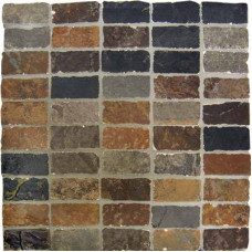 Керамическая плитка Casa Dolce Casa Flagstone Flagstone Black Mosaico 3.18x6.37 31.85x31.85