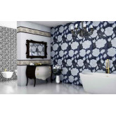 Mosaico Winter Flowers Oro Nero