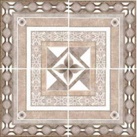 Керамическая плитка Cerpa Ceramica Malibu 42.5x42.5 Roseton Malibu P-3176 Декор напольный (цена за 1 часть)