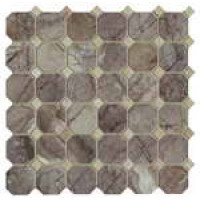 Керамическая плитка Cisa Royal Marble 0170149 Мозаика серая полированная восьмиугольная