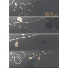 Керамическая плитка Edilgres Sirio Bloom Black fiori mix/4 - 721789