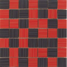 Fanal Line Mosaico line rojo-negro 25x25
