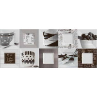 Керамическая плитка Ibero Black &amp; White Decor Buffet 1 20x50