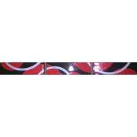 Керамическая плитка Ibero Roppe Бордюр Cenefa Orbit Red (3x31.6)