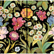 Infinity Ceramic Tiles Flowers BLANCOS FLOWERS Decor Negro