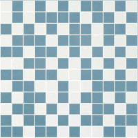 Керамическая плитка Infinity Ceramic Tiles Mosaico Fleurs Azul Mosaico Style Turquesa-Blanco