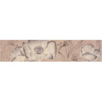 Керамическая плитка Infinity Ceramic Tiles Mosaico Lilias Noce Cenefa Floral Biege