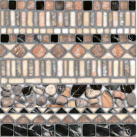 Керамическая плитка Infinity Ceramic Tiles Piedra Roseton Cenefa Piedra Rio Ebro