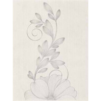 Керамическая плитка Kwadro Ceramika Stacatto Stacatto Bianco inserto kwiat Декор 25х33.3