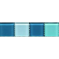 Керамическая плитка L'Antic Colonial Glass Mosaics Listel Ice Azul