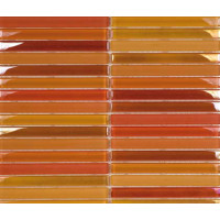 Керамическая плитка L'Antic Colonial Glass Mosaics Mix Metalic Mos.Glacier Mix Metallic Naranjas 1.5x14.8 Malla
