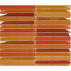 L'Antic Colonial Glass Mosaics Mix Metalic Mos.Glacier Mix Metallic Naranjas 1,5x14,8 Malla