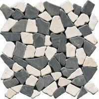 Керамическая плитка L'Antic Colonial Noohn Stone Mosaics Broken Edge Negro-Crema
