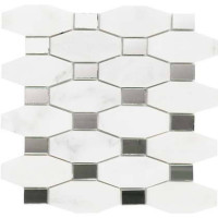 Керамическая плитка L'Antic Colonial Noohn Stone Mosaics Chain Blanco Marmara Mirror