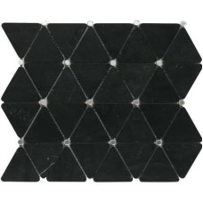 L'Antic Colonial Noohn Stone Mosaics Diamond Negro Marquina Mirror