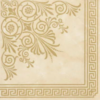 Керамическая плитка La Platera Duomo (Pasta Blanca) Dec. Quorum Beige Oro (4шт по 45х45) 90х90