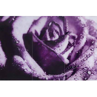 Керамическая плитка LARSCeramica Bubbles Панно Фиолетовая Роза GC 306003-03 (1-3)