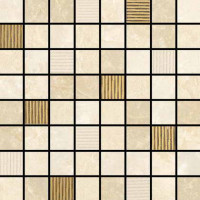 Керамическая плитка Love Ceramic Tiles Plaza Mosaico PLAZA DECOR GOLD 17.4x17.4(1.9x1.9)