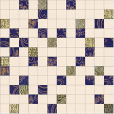 Mapisa Stariy Arbat STARIY ARBAT Mosaico Glam Blue-Gold 30x30