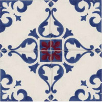 Керамическая плитка Marca Corona Jolie Декор 8330 Jolie Blanc Bleu Trama (комп/4шт) 10x10