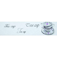 Керамическая плитка Monopole Ceramica Veronika Decor Veronika Brillo Tea Cup Blanco 10x40