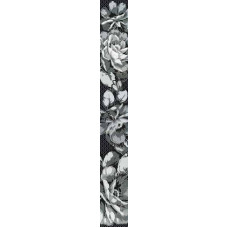 Керамическая плитка Нефрит Керамика Аллегро Бордюр Аллегро Цветы черный 5x40