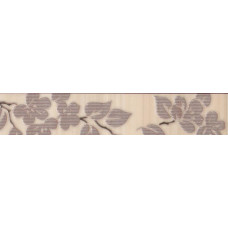 Нефрит Керамика Кензо Бордюр "Цветы" на светлом 250х48 / коричневый