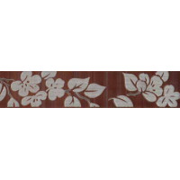 Керамическая плитка Нефрит Керамика Кензо Бордюр "Цветы" на темном 250х48 / коричневый