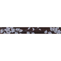 Керамическая плитка Нефрит Керамика Кензо Бордюр "Цветы" на темном 400х48 / коричневый