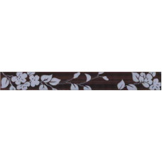 Нефрит Керамика Кензо Бордюр "Цветы" на темном 400х48 / коричневый