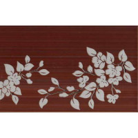 Керамическая плитка Нефрит Керамика Кензо Декор "Цветы" на темном / коричневый