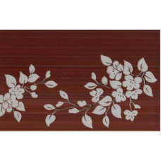 Нефрит Керамика Кензо Декор "Цветы" на темном / коричневый