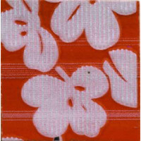 Керамическая плитка Нефрит Керамика Кензо Кубики "Цветы" на темном 48х48 / терракотовый