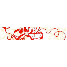 Керамическая плитка Нефрит Керамика Кураж-2 Бордюр "Монро" красный 400х75
