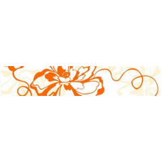 Керамическая плитка Нефрит Керамика Кураж-2 Бордюр "Монро" оранжевый 400х75