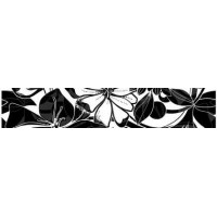 Керамическая плитка Нефрит Керамика Кураж-2 Бордюр "Жаклин" черный 400х75