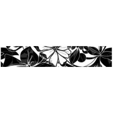 Керамическая плитка Нефрит Керамика Кураж-2 Бордюр "Жаклин" черный 400х75