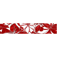 Керамическая плитка Нефрит Керамика Кураж-2 Бордюр "Жаклин" красный 400х75