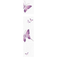 Нефрит Керамика Кураж Бабочки панно фиолетовый (из 4 шт) 250х1600