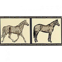 Керамическая плитка Petracers Grand Elegance B HOR 02 horses su crema 10x20