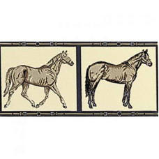 Керамическая плитка Petracers Grand Elegance B HOR 02 horses su crema 10x20