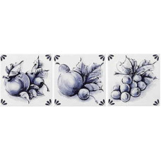 Керамическая плитка Delft Delft 0007094 Decoro Inserto Fruits A. B. C 10x10