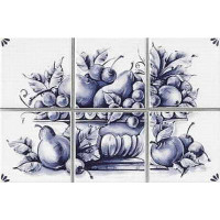 Керамическая плитка Delft Delft 0007095 Decoro CP/6 Fruits 10x10